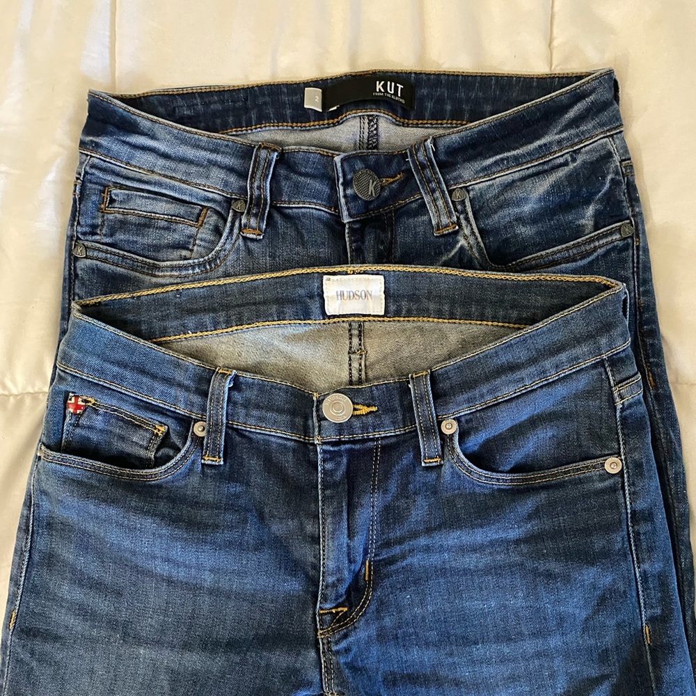 2 pair jeans Hudson and Kut from the Kloth size 2 and size 27